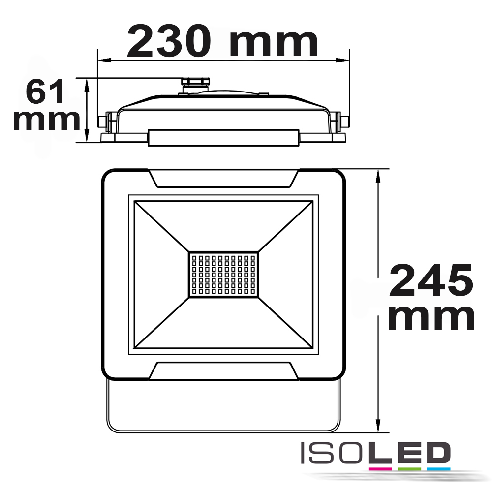 ISOLED LED Fluter 50W, neutralweiss, schwarz Pic_2