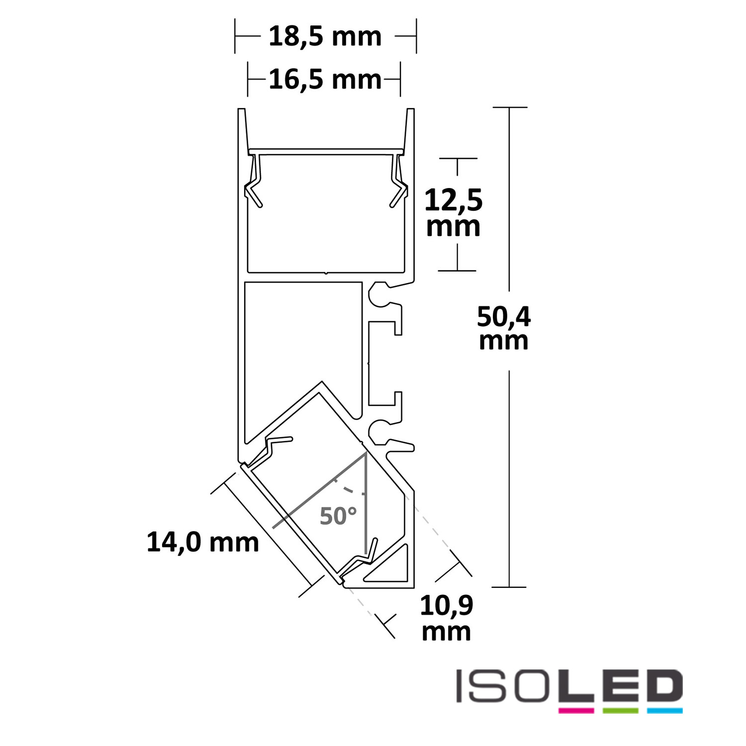 ISOLED LED Aufbauleuchtenprofil HIDE ASYNC Pic_2