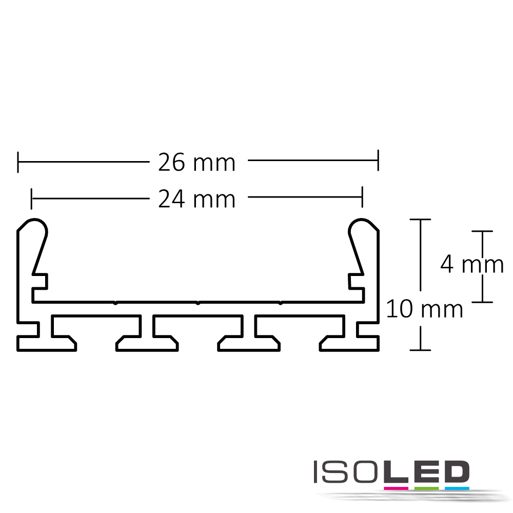 ISOLED LED Aufbauprofil WING20 klein, eloxiert Pic_1