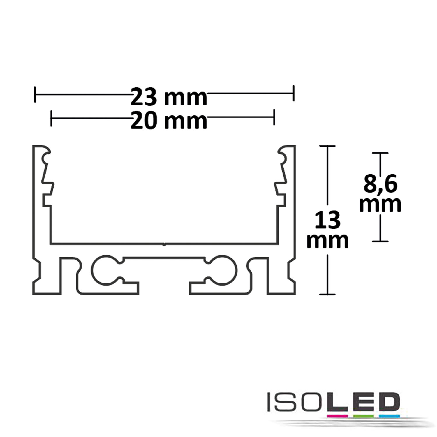 ISOLED LED Aufbauprofil IL-ALU20 eloxiert Pic_2
