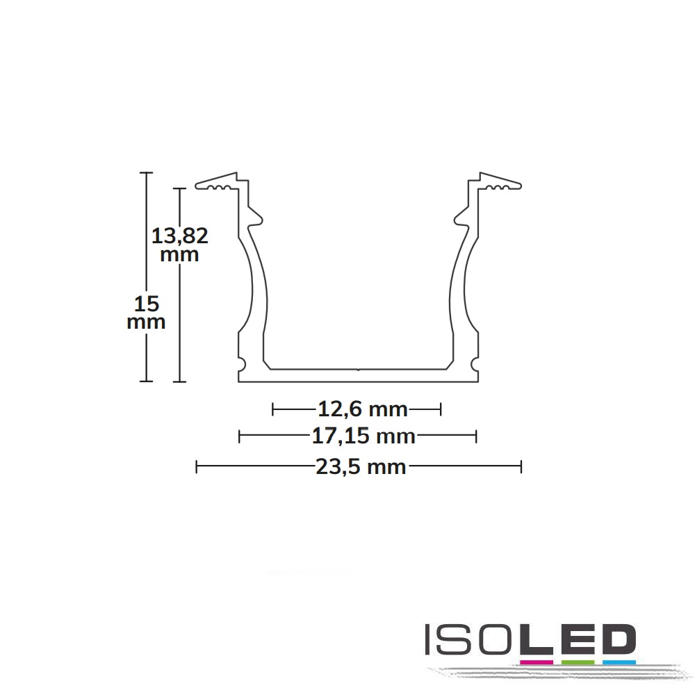 ISOLED LED Einbauprofil PURE12 D Aluminium Pic_1