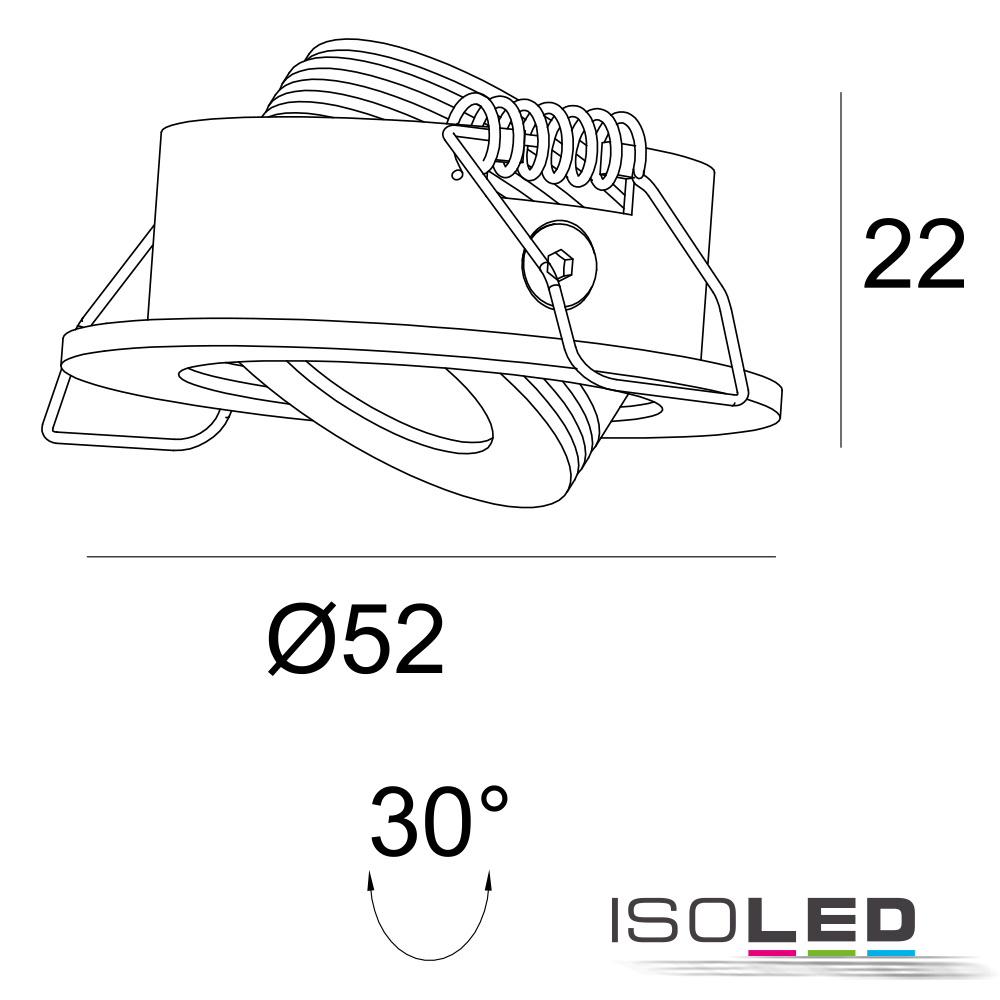 ISOLED LED Einbauleuchte MiniAMP weiß Pic_1