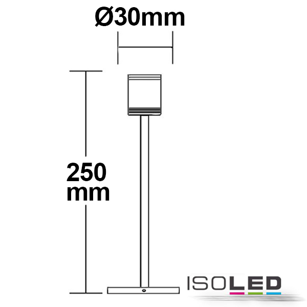 ISOLED LED Vitrinen-Leuchte, chrom, 3W 25° Pic_2
