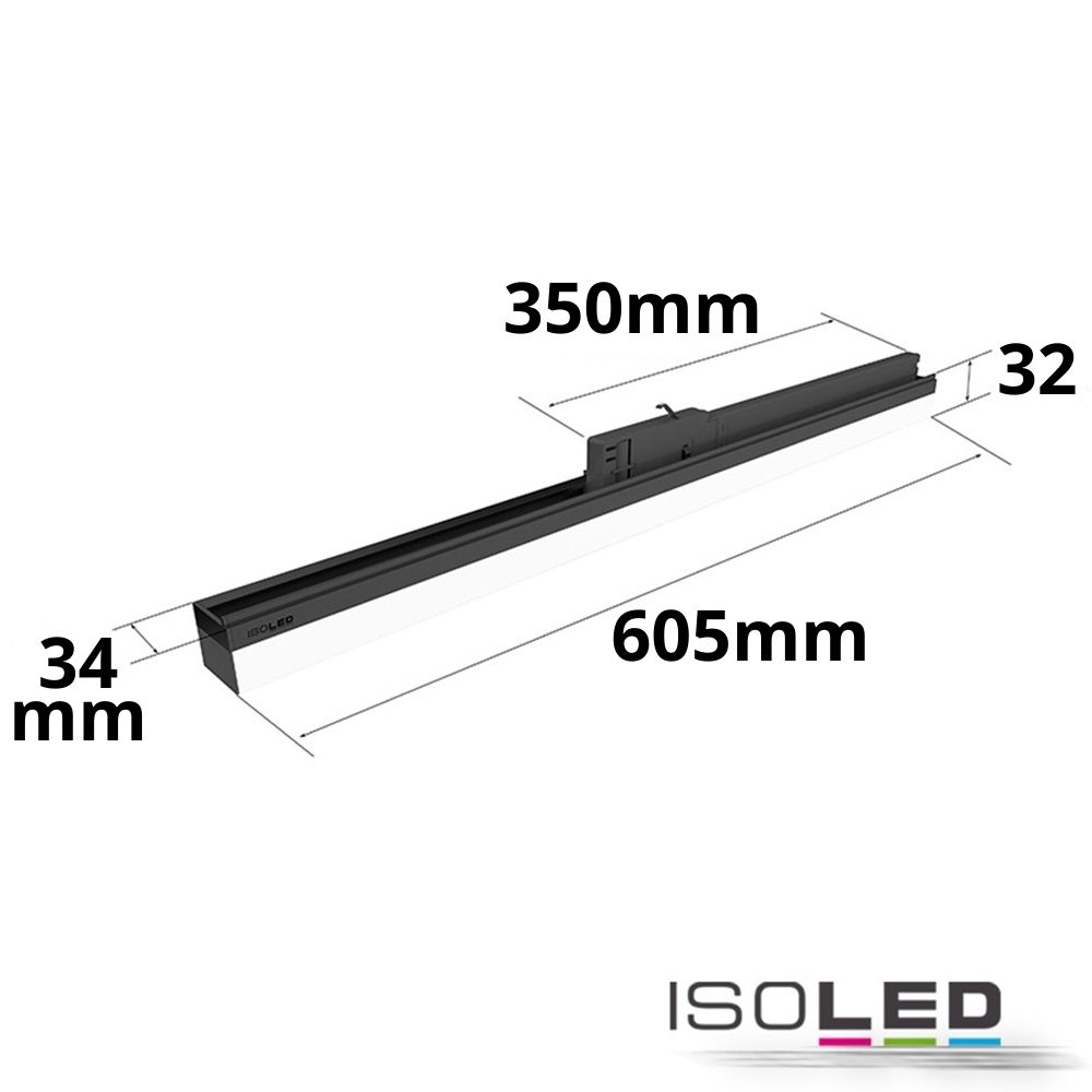 ISOLED 3-PH Linearleuchte 600mm, 20W Pic_3
