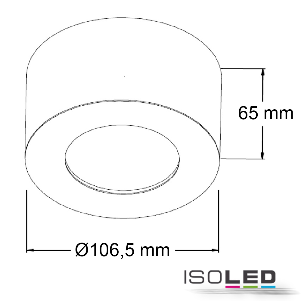 ISOLED LED Aufbauleuchte LUNA 8W, weiß Pic_1