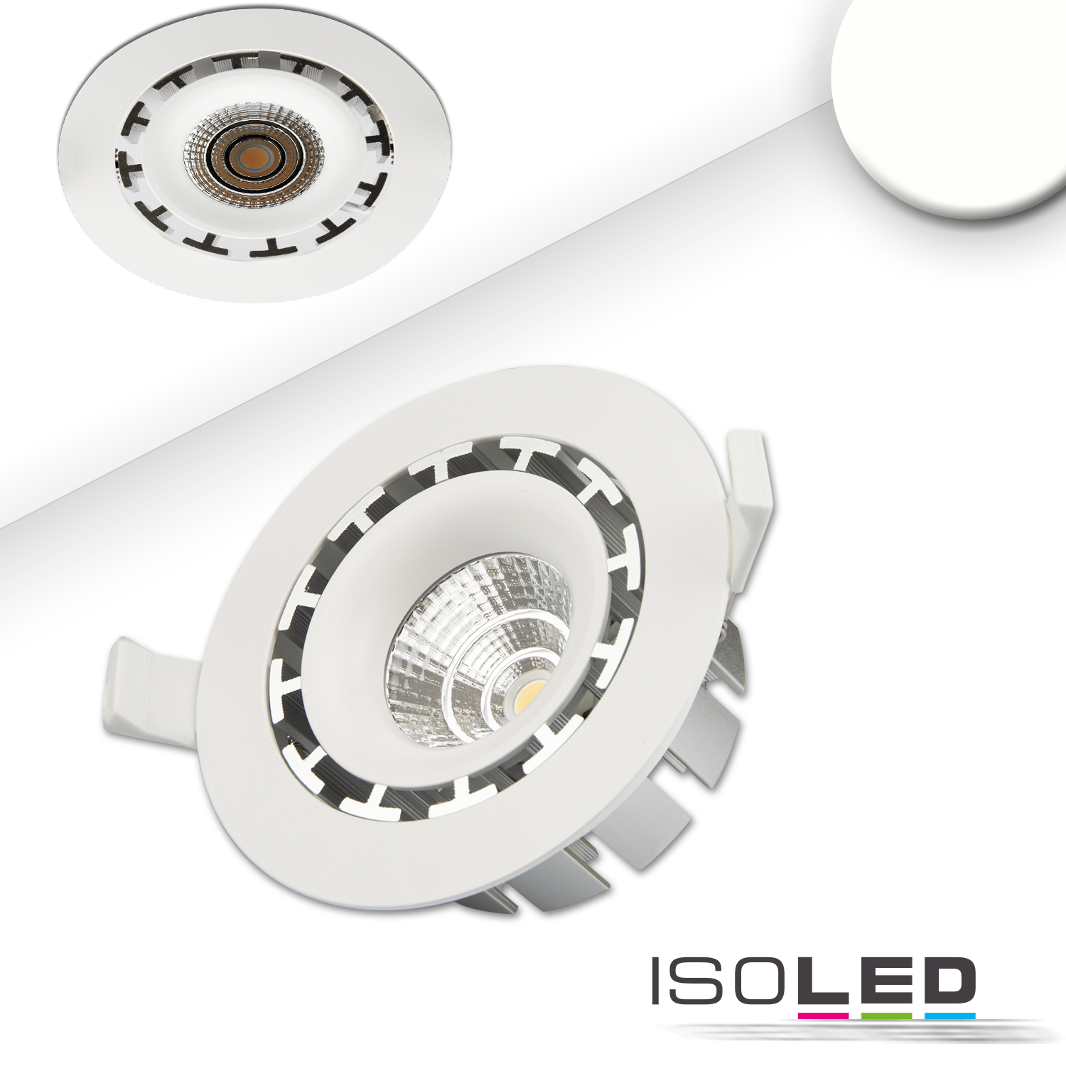 ISOLED LED Einbaustrahler COB, weiß Pic_1
