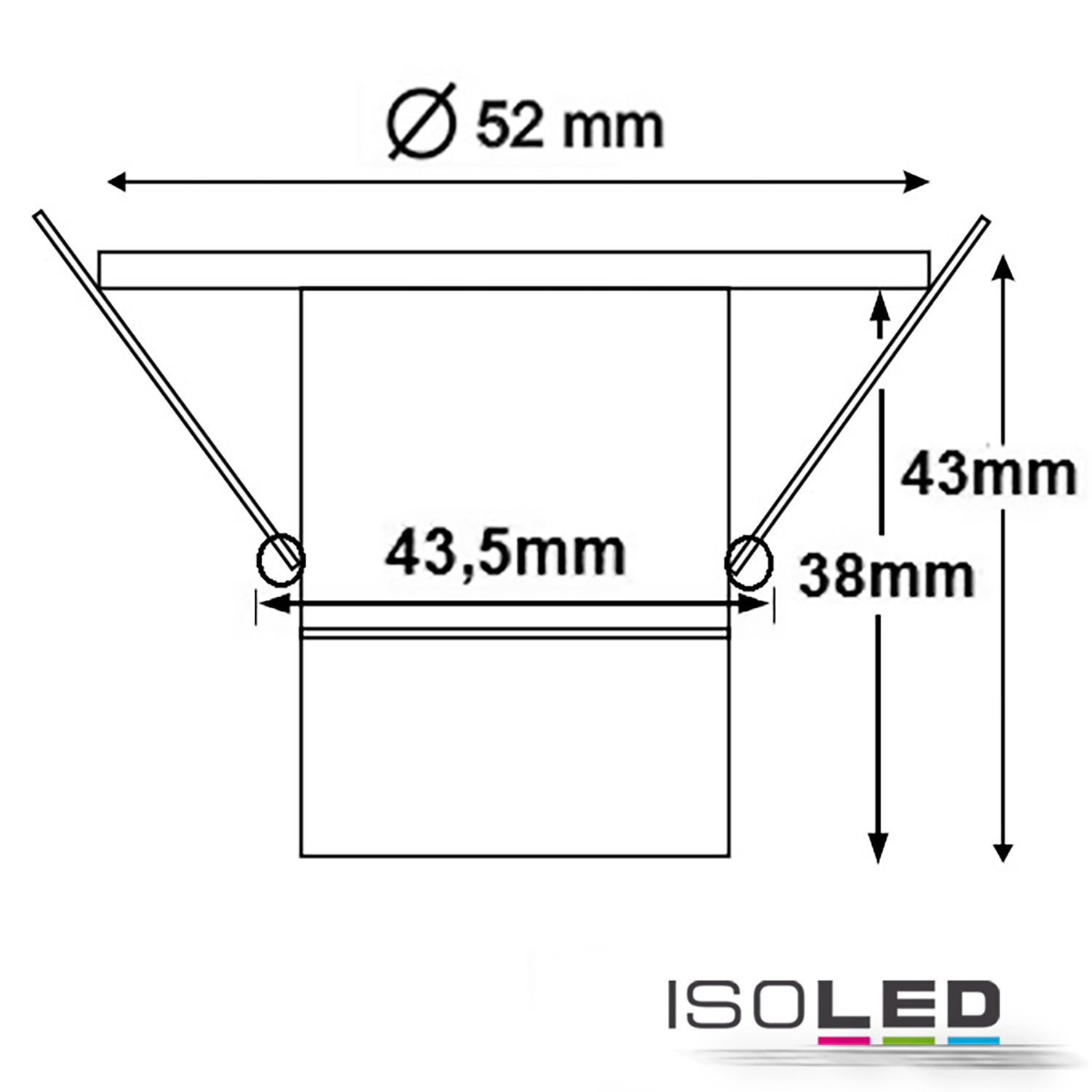 ISOLED LED Einbaustrahler, 3W, 45° Pic_1