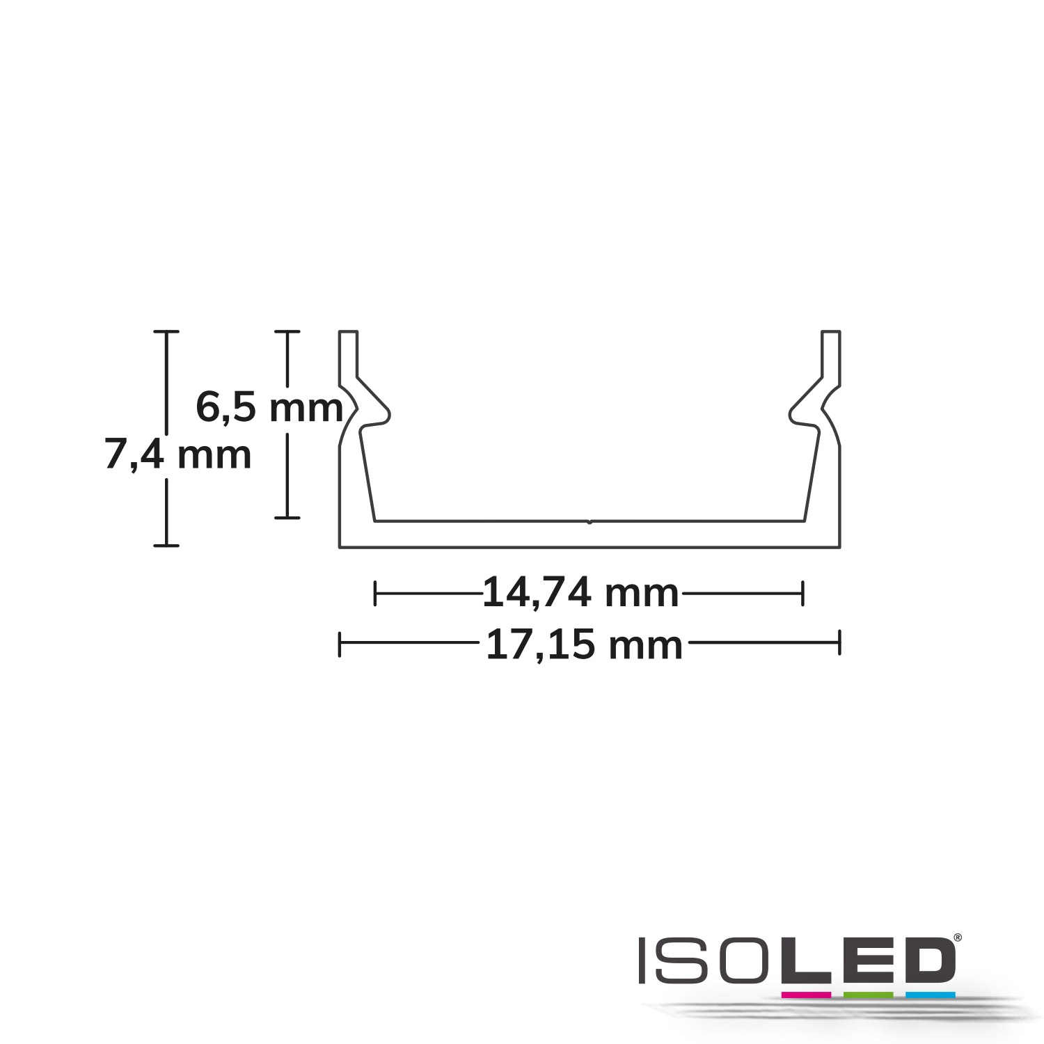 ISOLED LED Aufbauprofil PURE14 S Aluminium Pic_1