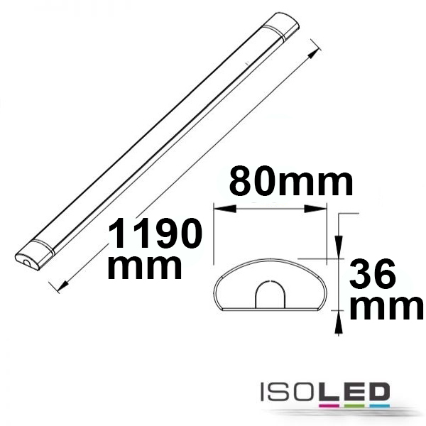 ISOLED LED Aufbauleuchte 40W, IP42, Color Pic_1