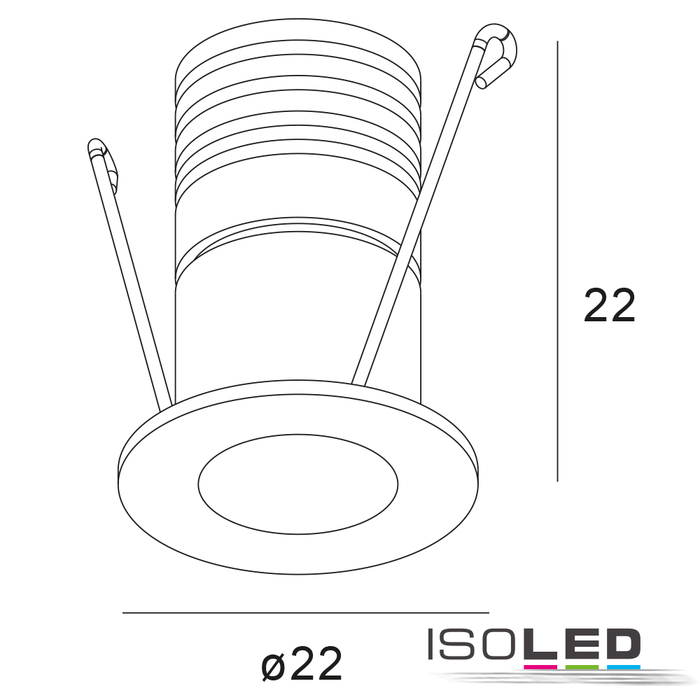 ISOLED LED Einbauleuchte MiniAMP weiß Pic_1