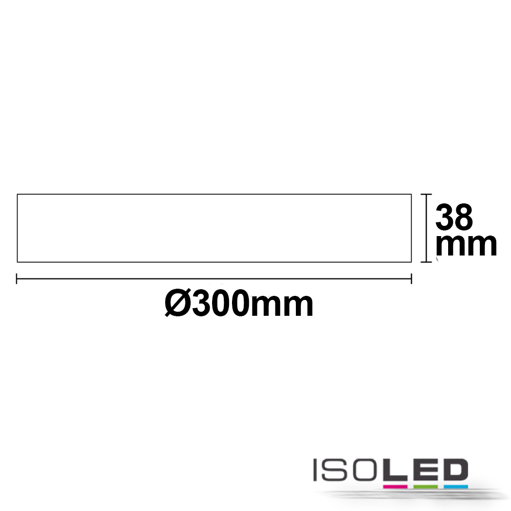 ISOLED LED Deckenleuchte schwarz, 24W, rund Pic_3