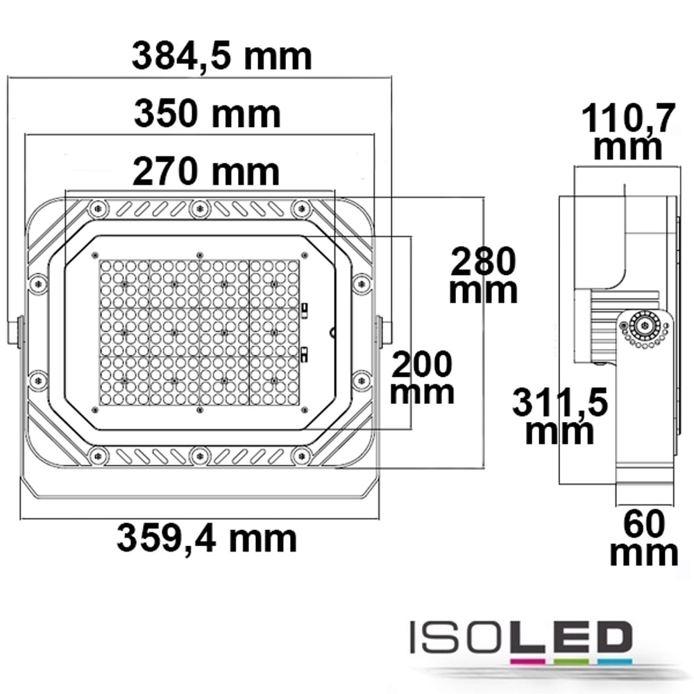 ISOLED LED Fluter SMD 150W, 75°*135° Pic_1