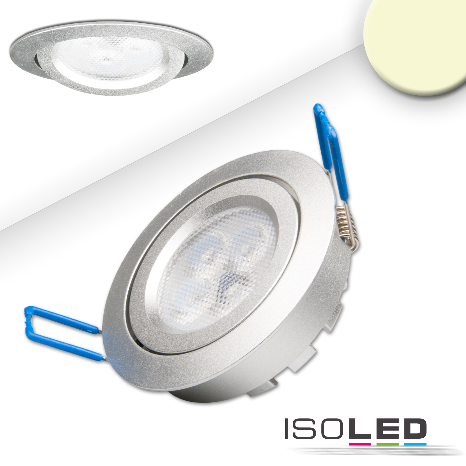 ISOLED LED Einbaustrahler, silber, 8W Pic_1