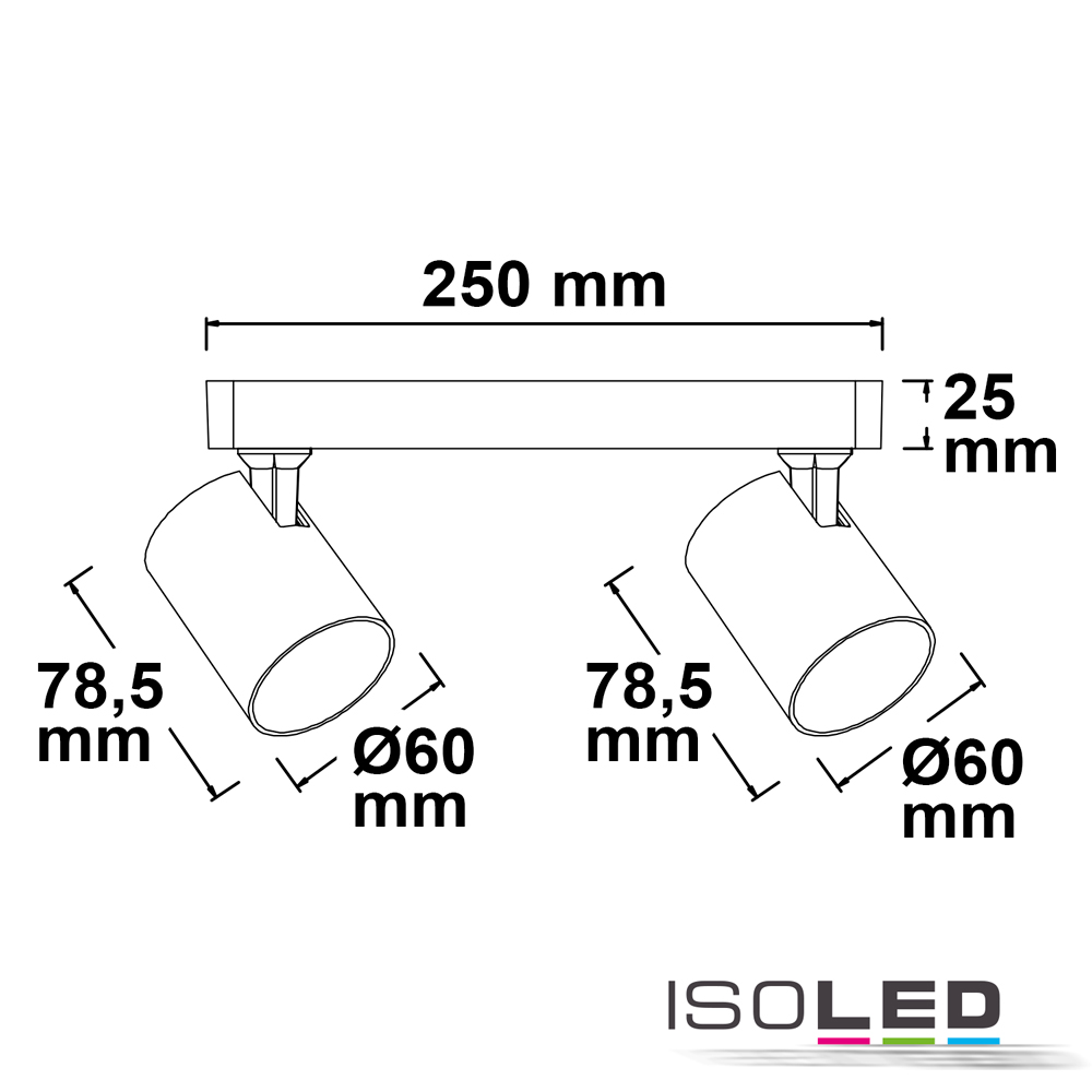 ISOLED Wand-/Deckenleuchte GU10 Dual Pic_2