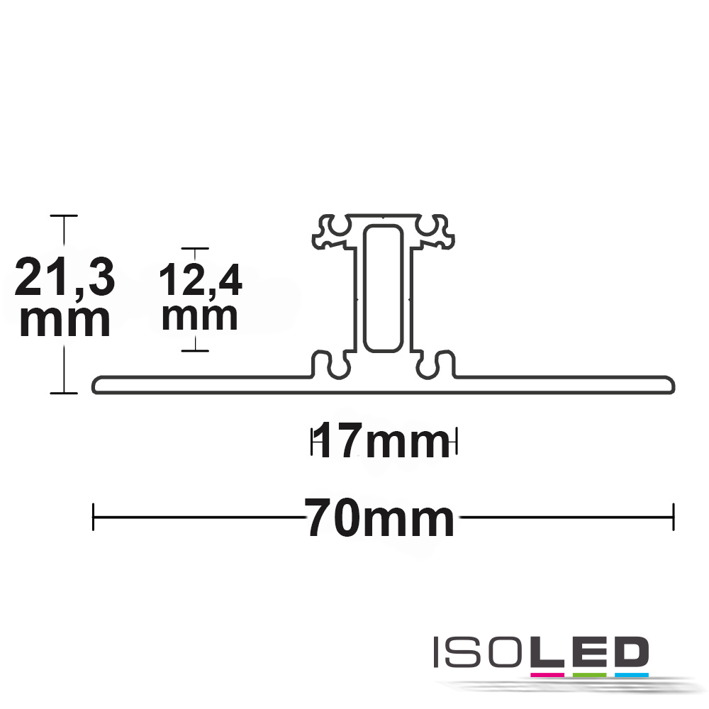 ISOLED LED Leuchtenprofil 2SIDE Aluminium Pic_1