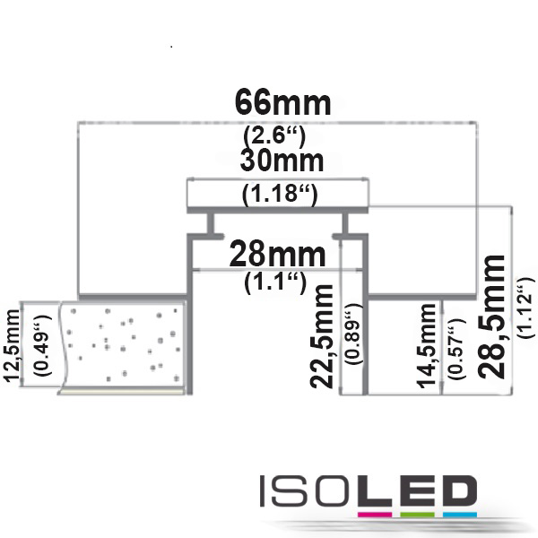 ISOLED Installationskanal für Einbauprofile Pic_2