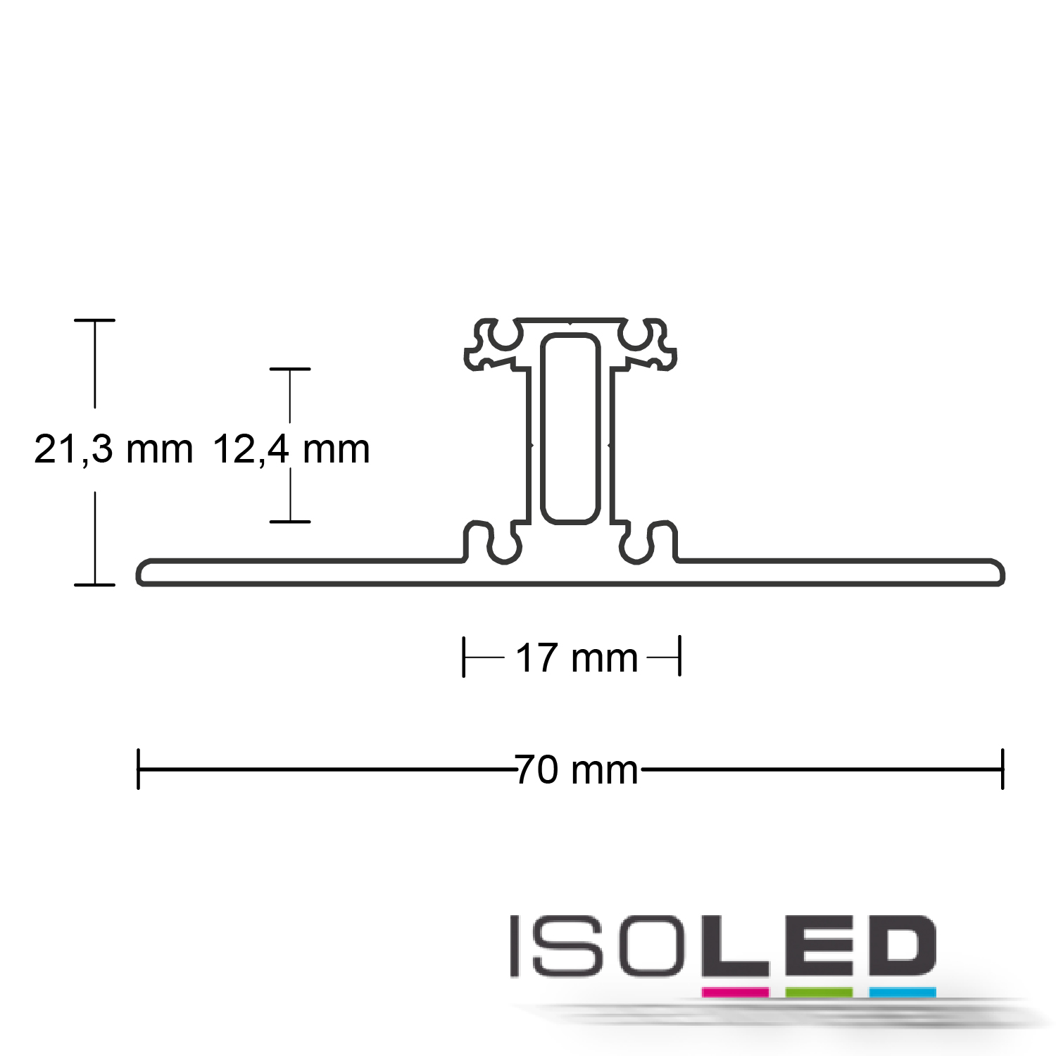 ISOLED LED Leuchtenprofil 2SIDE Aluminium Pic_1