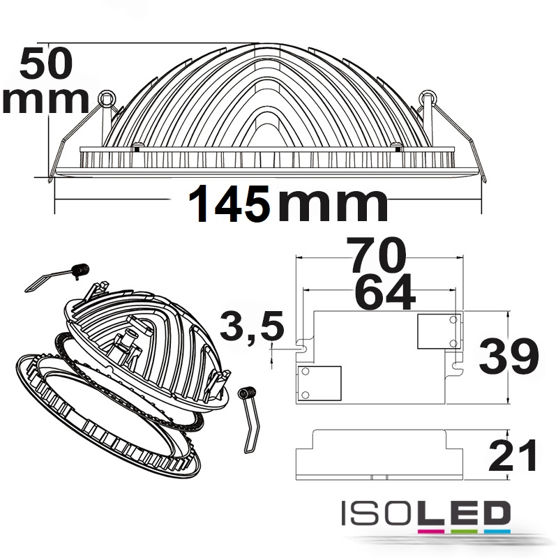 ISOLED LED Downlight LUNA 15W Pic_1