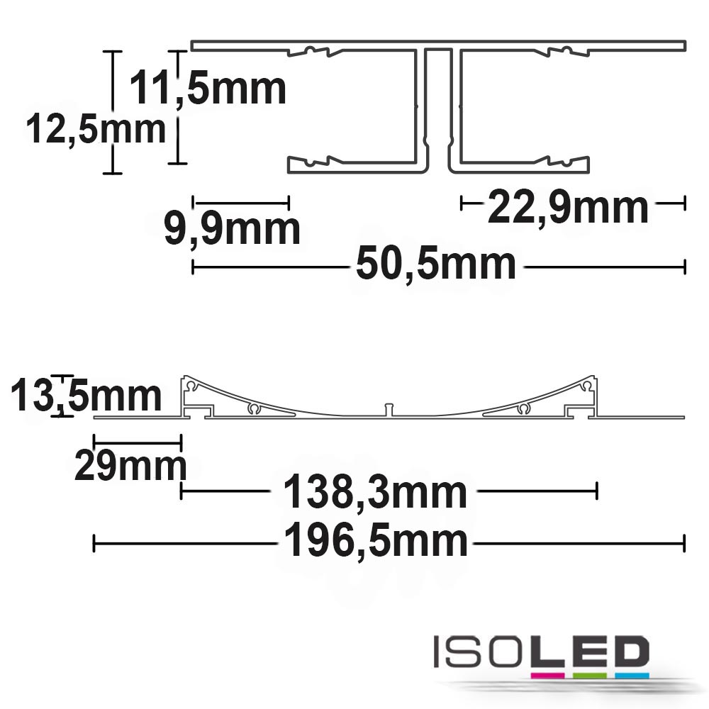 ISOLED LED Trockenbau-Leuchtenprofil Pic_1