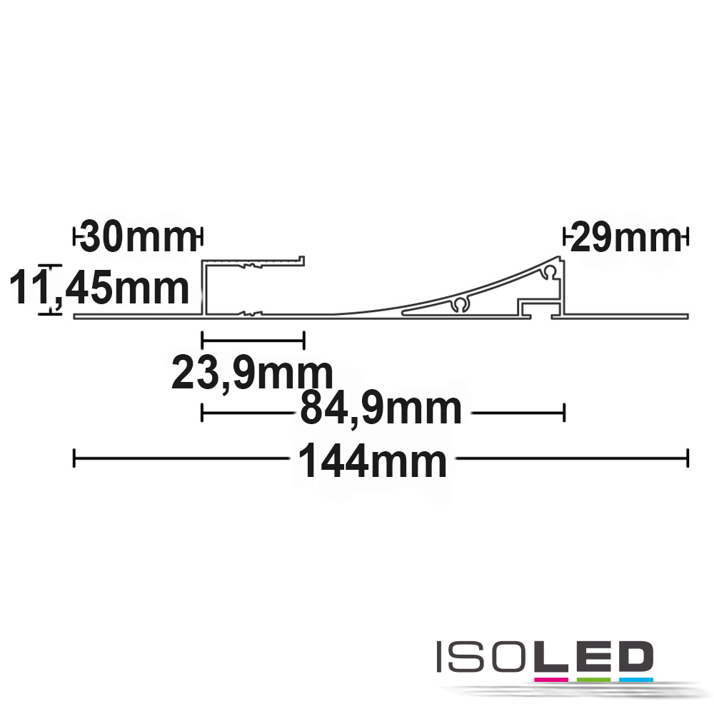 ISOLED LED Trockenbauleuchte Single Curve Pic_2