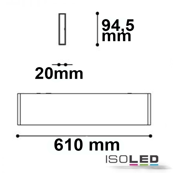 ISOLED LED Wandleuchte Linear Up+Down 600 Pic_3