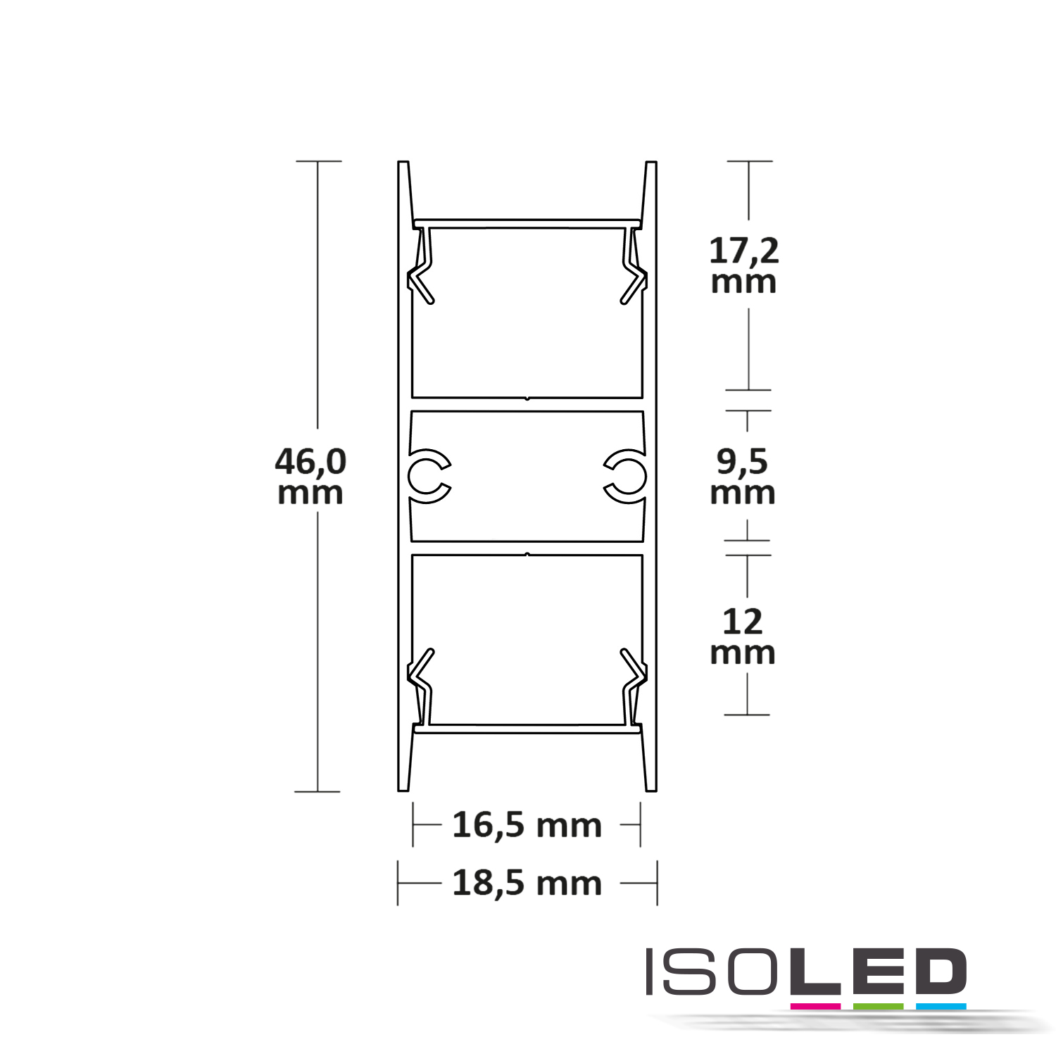 ISOLED LED Aufbauleuchtenprofil HIDE DOUBLE Pic_2