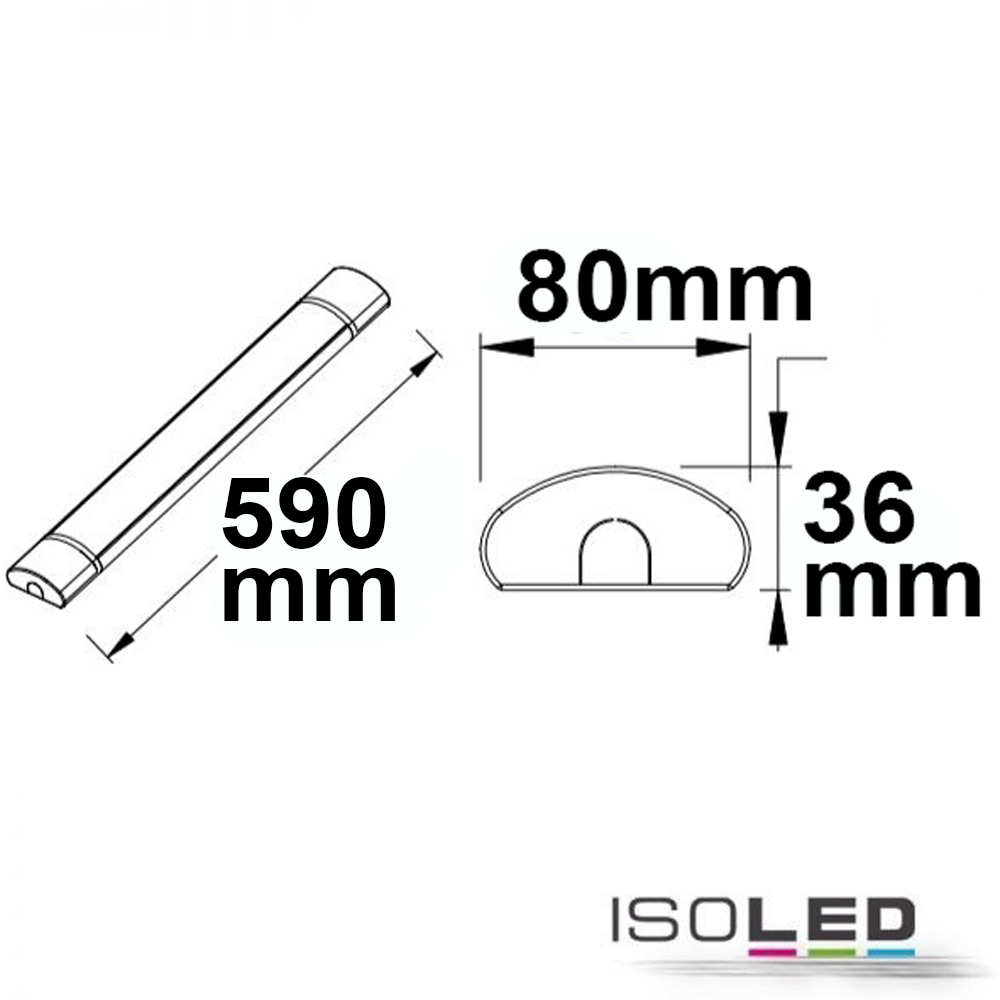 ISOLED LED Aufbauleuchte 20W, IP42, Color Pic_1