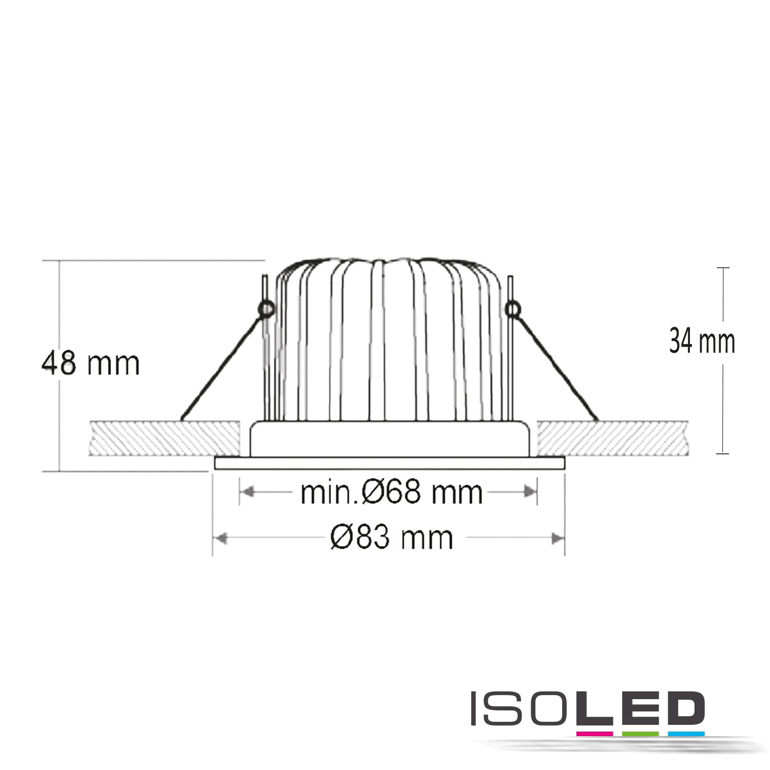 ISOLED LED Einbauleuchte Sys68 MiniAMP alu Pic_2
