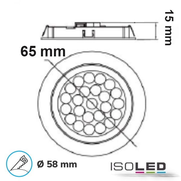 ISOLED LED Möbeleinbaustrahler MiniAMP silber Pic_2