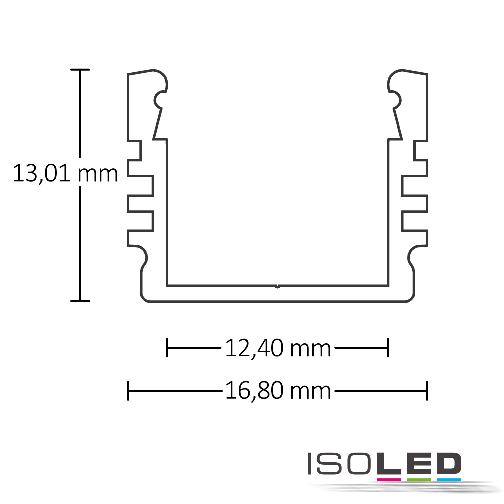 ISOLED LED Aufbauprofil SURF12 Aluminium Pic_1
