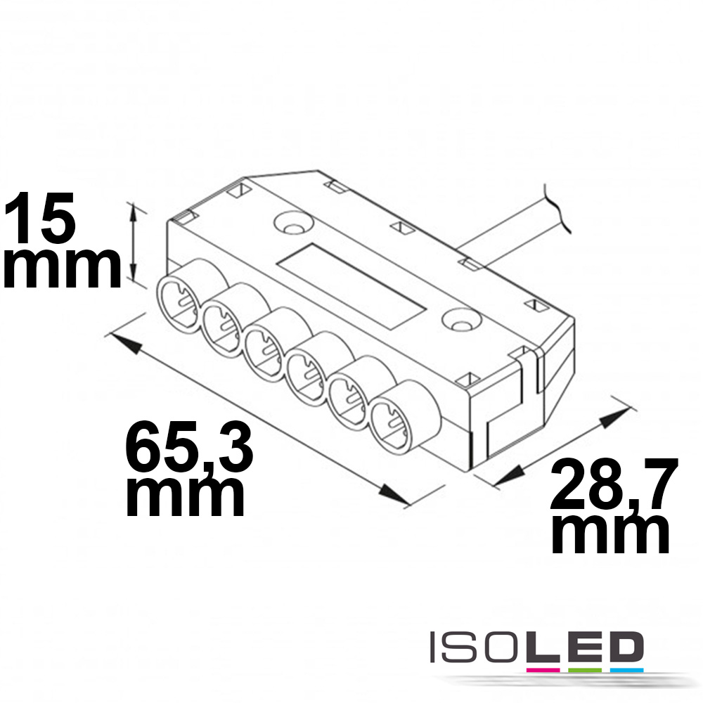 ISOLED Mini-Plug RGB 6-fach Verteiler female Pic_2
