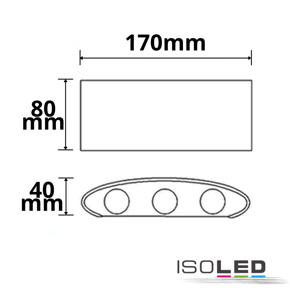 ISOLED LED Wandleuchte Up&Down 6*1W CREE Pic_3