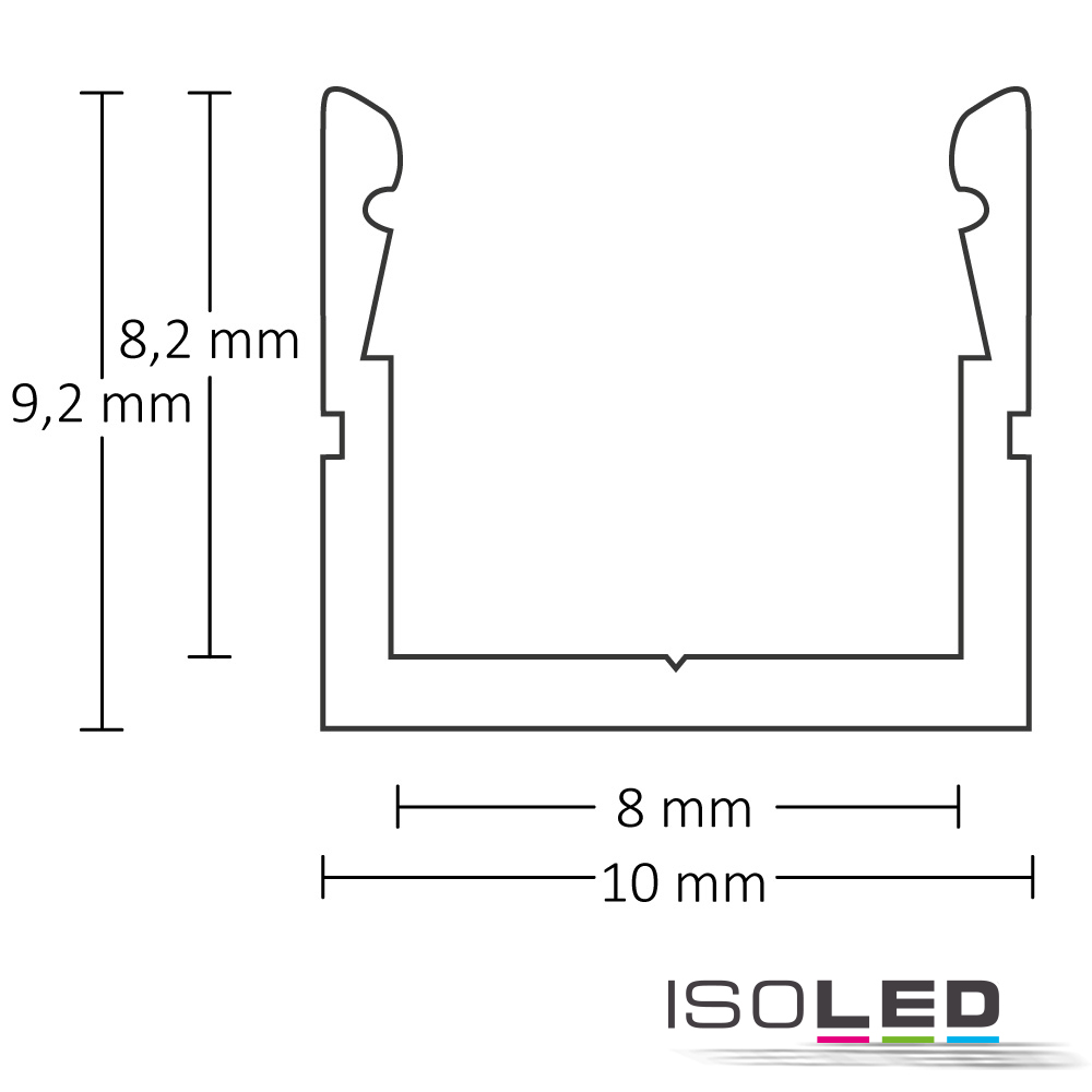 ISOLED LED Aufbauprofil SURF8 Aluminium Pic_1