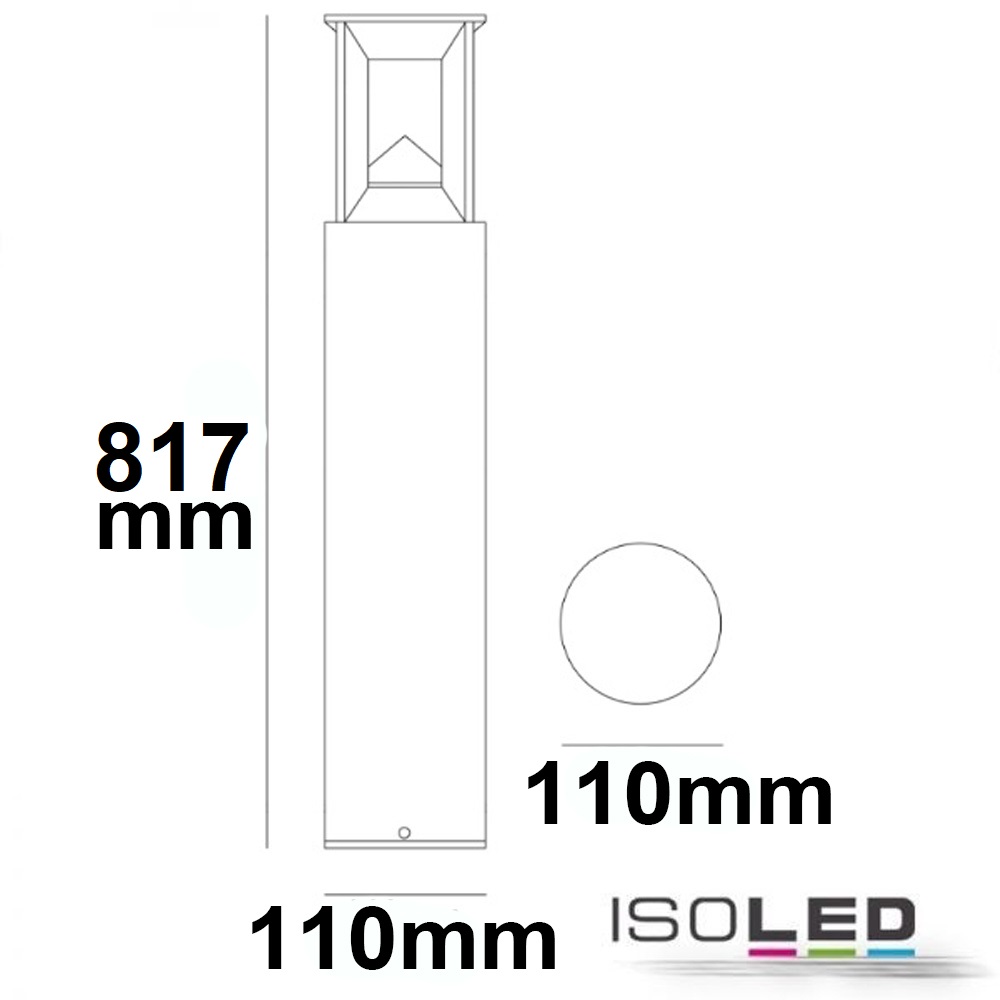 ISOLED LED Wegeleuchte Poller-4, 80cm Pic_3