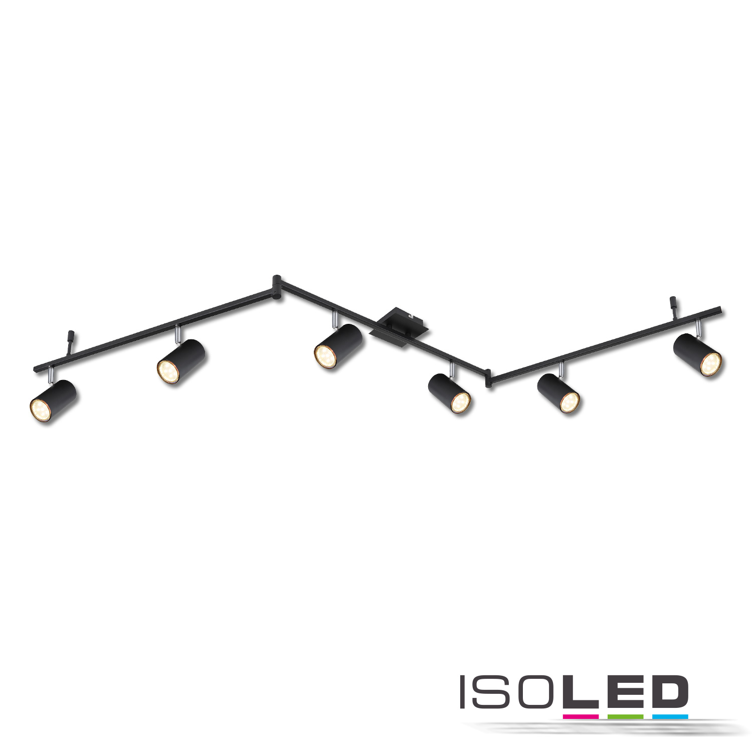 ISOLED Deckenstrahler schwarz matt, 6xGU10 Pic_1