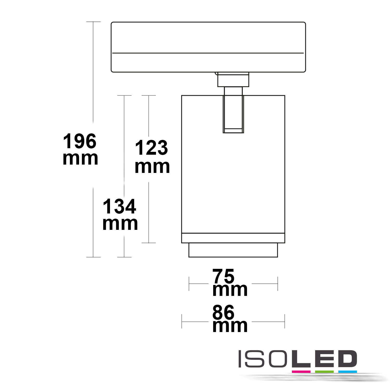 ISOLED 3-PH Schienen-Strahler fokussierbar, 34W Pic_1