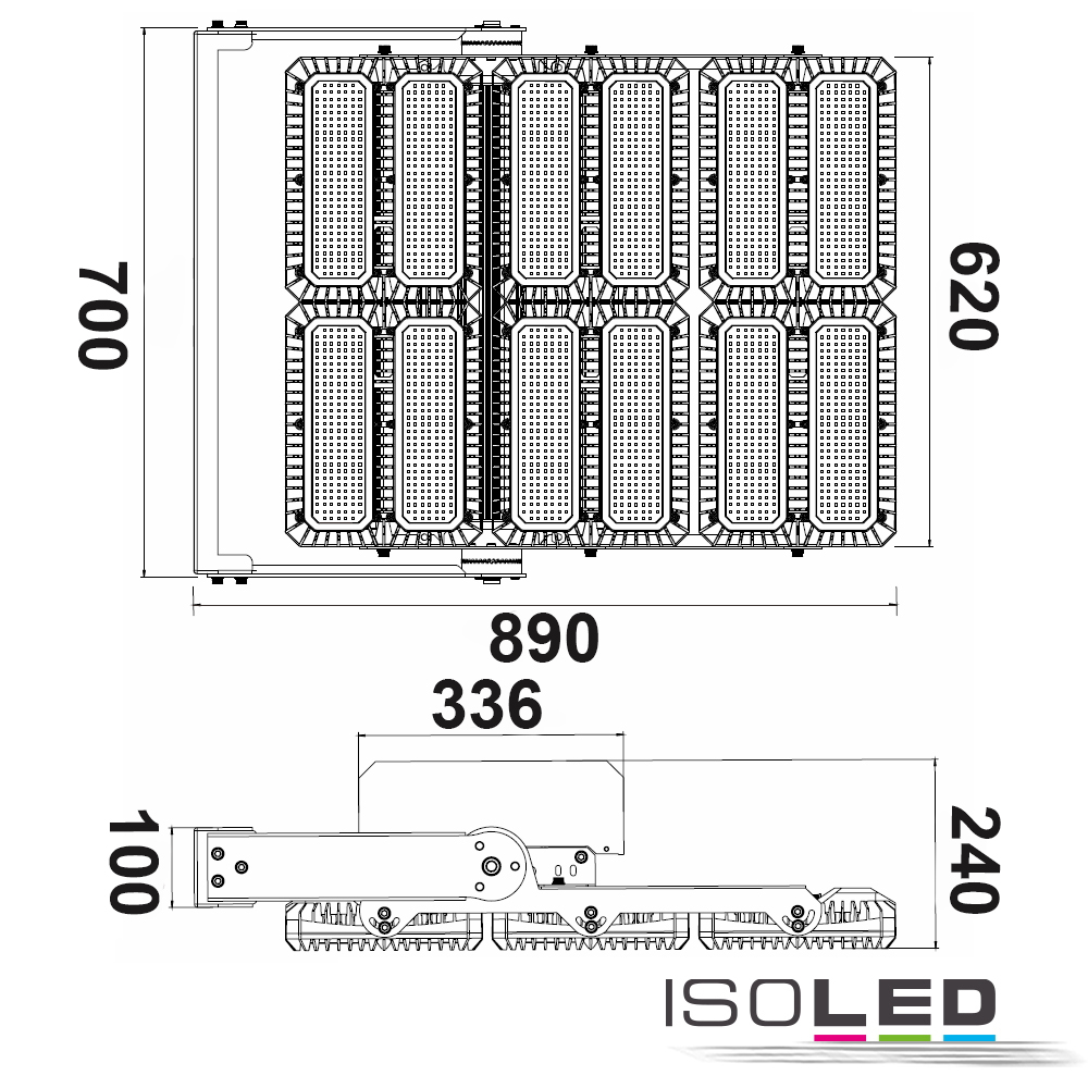 ISOLED LED Flutlicht 1.350W, 130x25° Pic_1