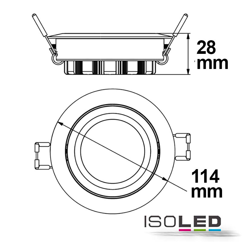 ISOLED LED Einbaustrahler, silber, 15W Pic_1