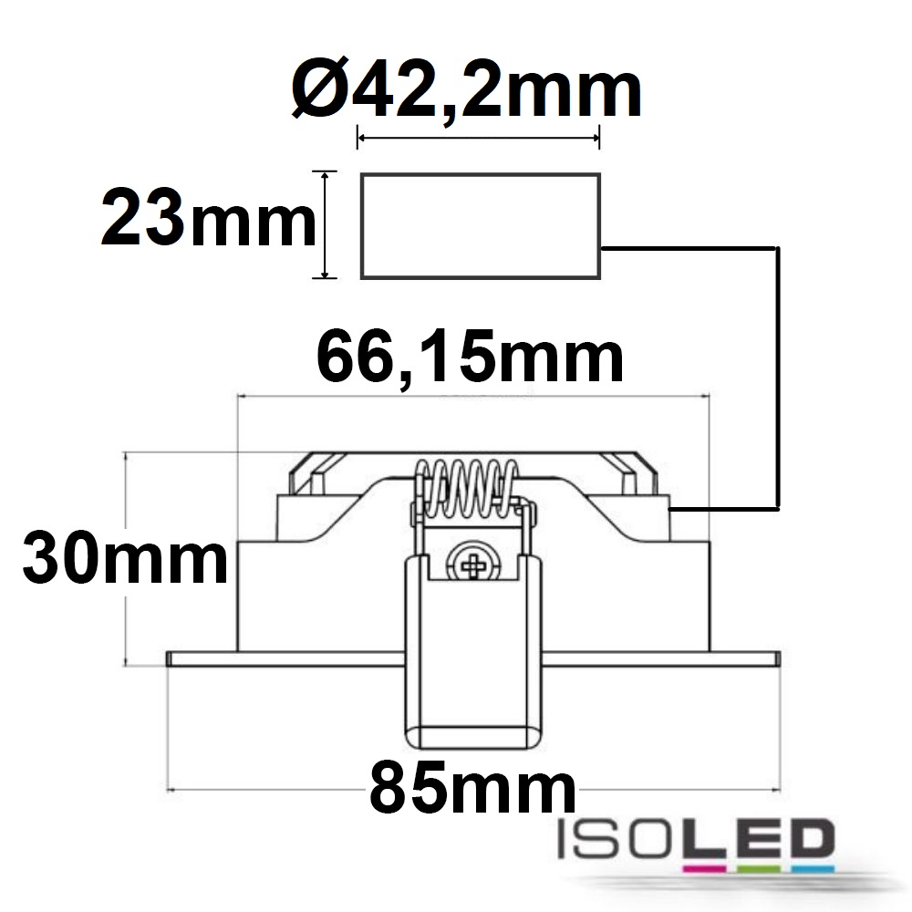 ISOLED LED Einbauleuchte Sunset Slim68 weiss Pic_1