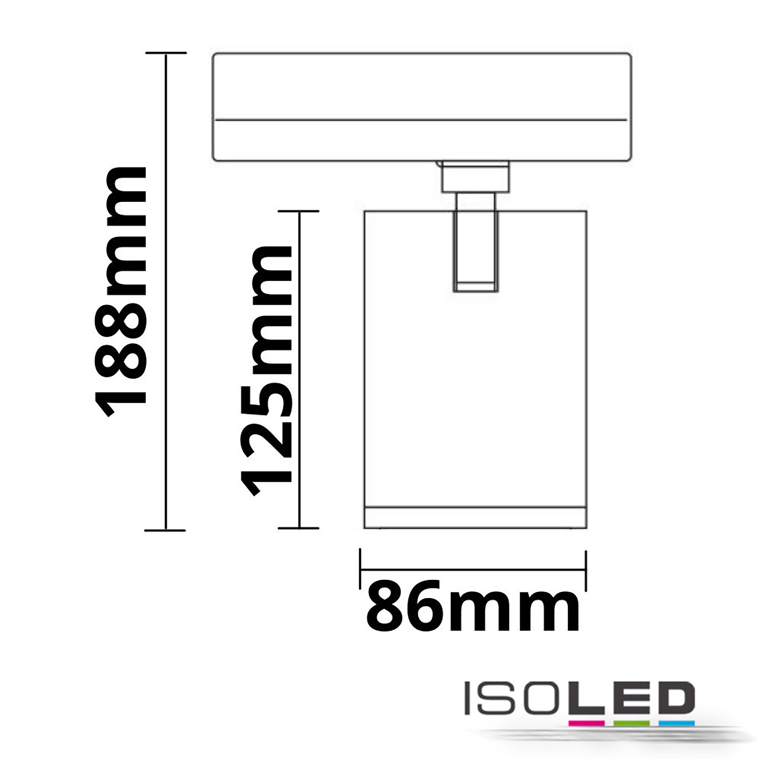ISOLED 3-PH Schienen-Strahler, 35W, 38° Pic_1