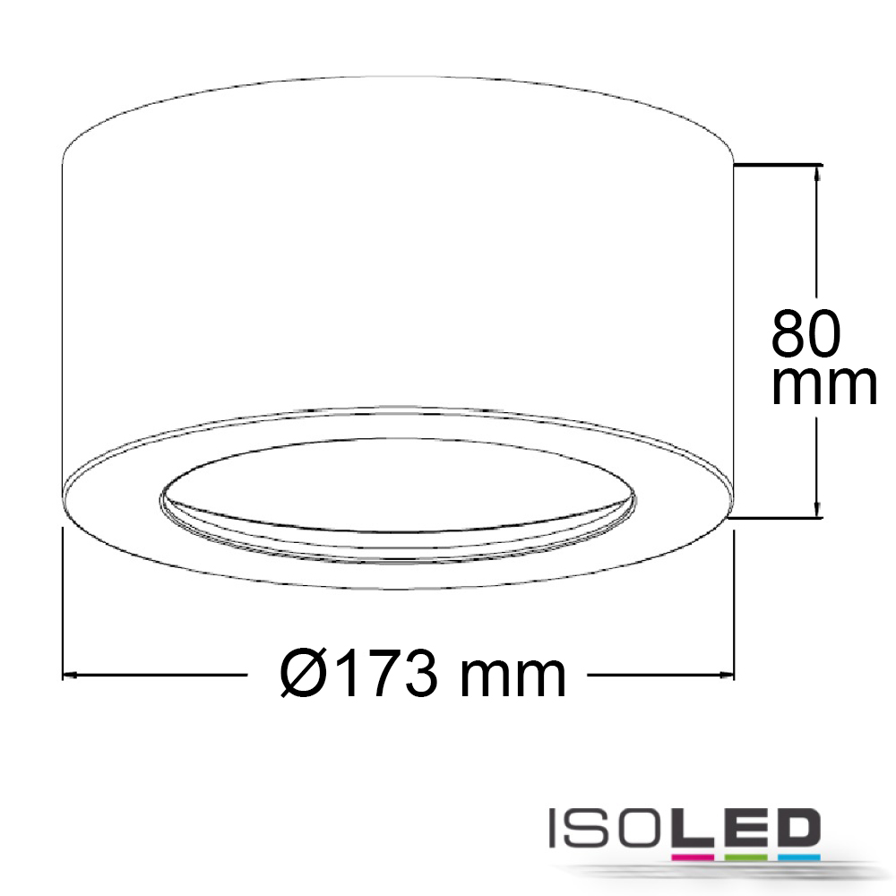 ISOLED LED Aufbauleuchte LUNA 18W, weiß Pic_1