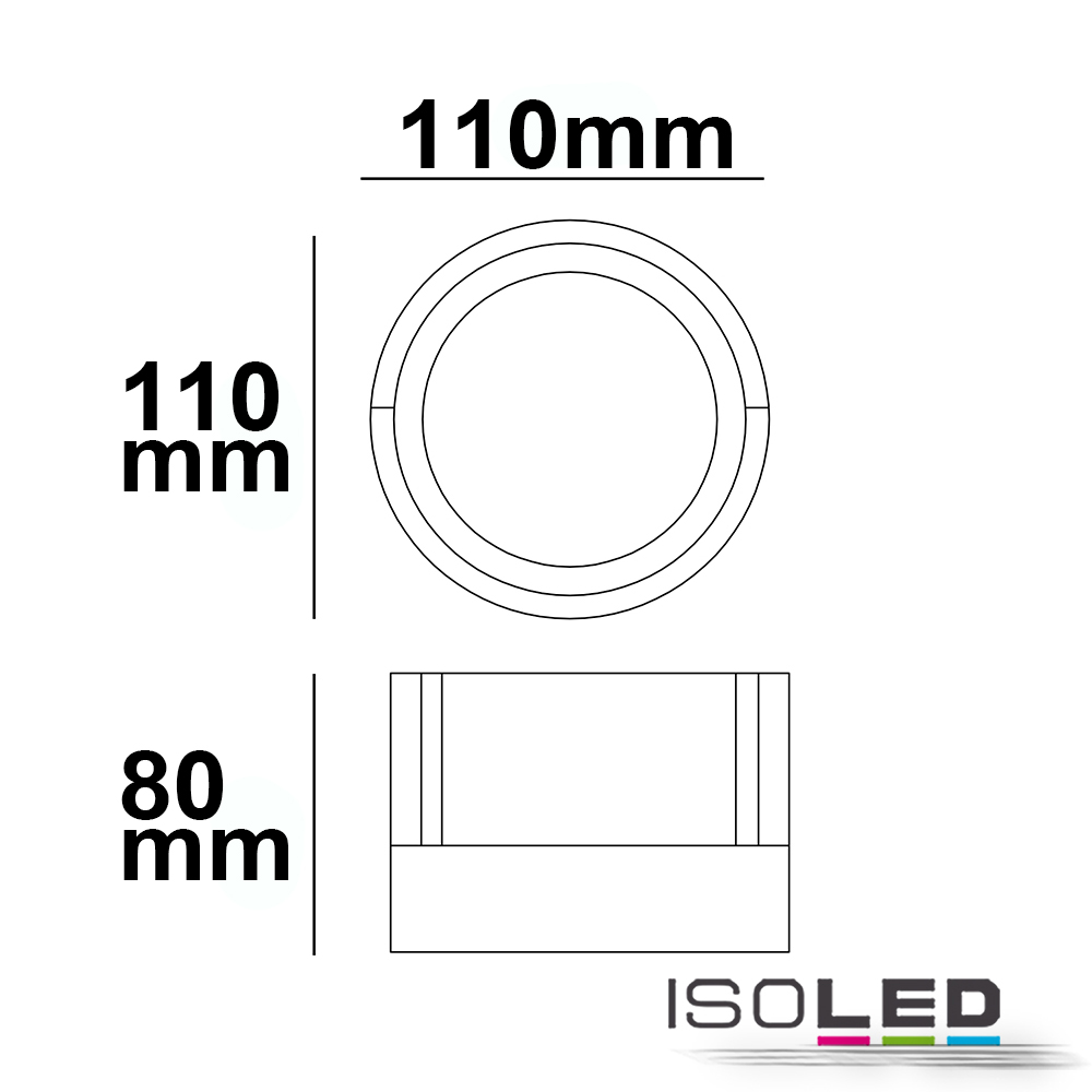 ISOLED LED Wandleuchte rund 6W, IP54 Pic_1