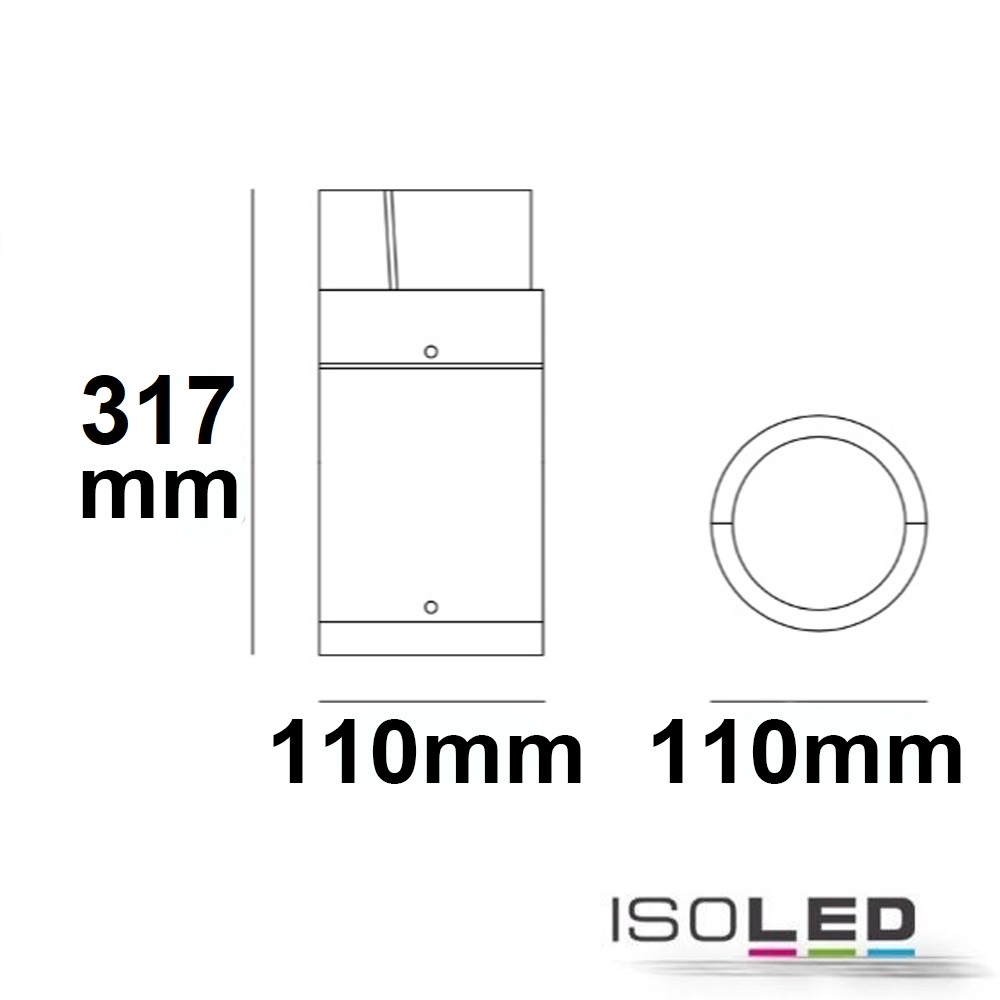 ISOLED LED Wegeleuchte Poller-6, 30cm Pic_2