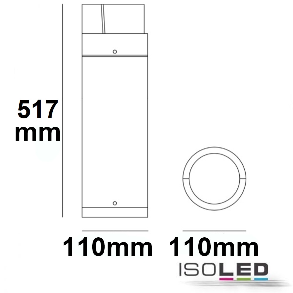 ISOLED LED Wegeleuchte Poller-6, 50cm Pic_2