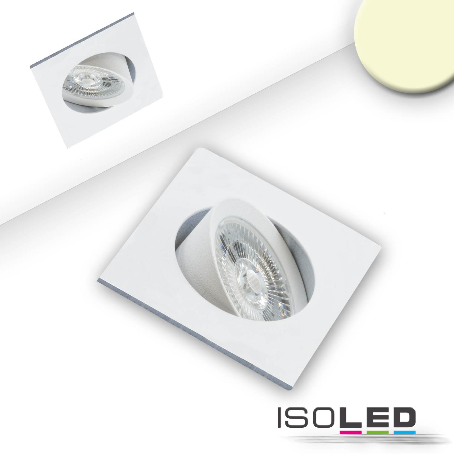 ISOLED LED Einbauleuchte Slim68 weiß, eckig Pic_1
