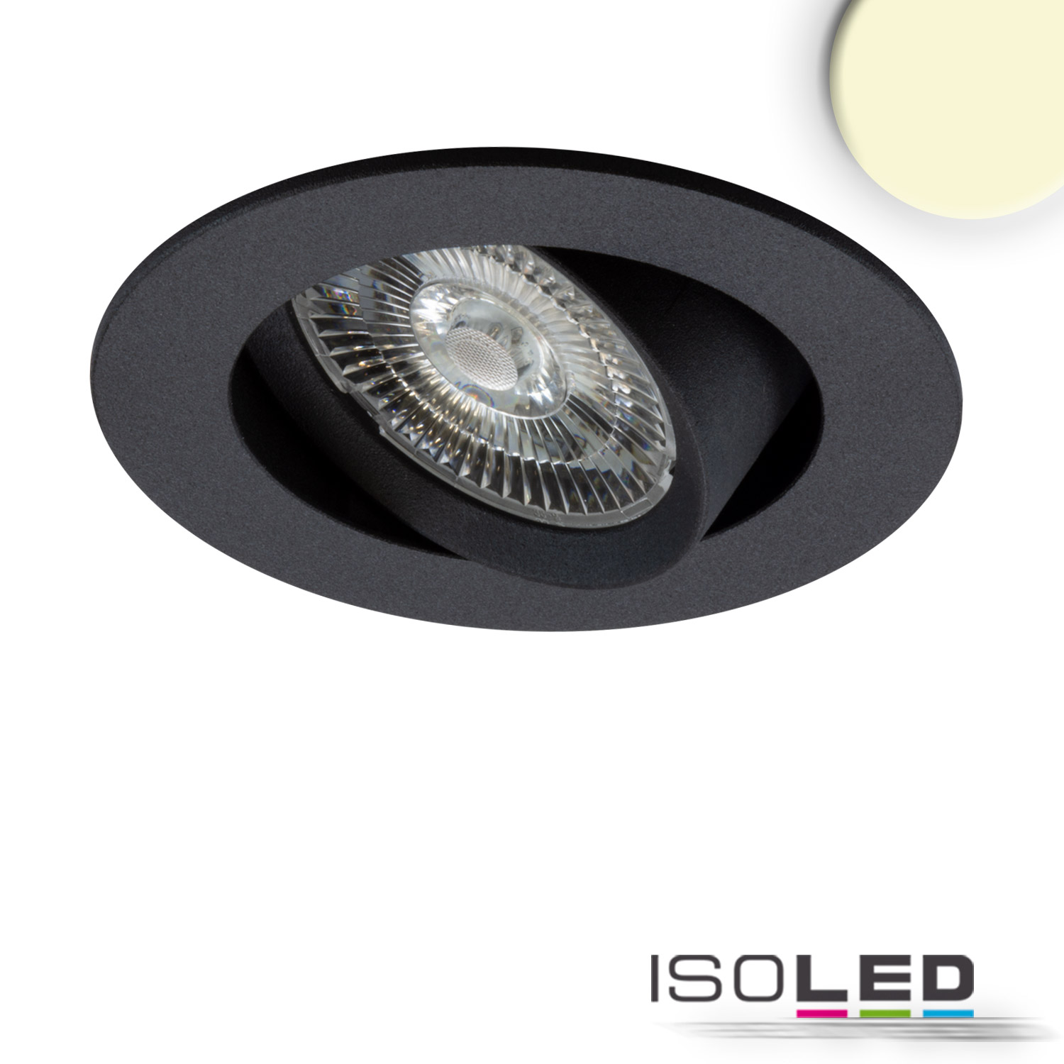 ISOLED LED Einbauleuchte Slim68 schwarz, rund Pic_1