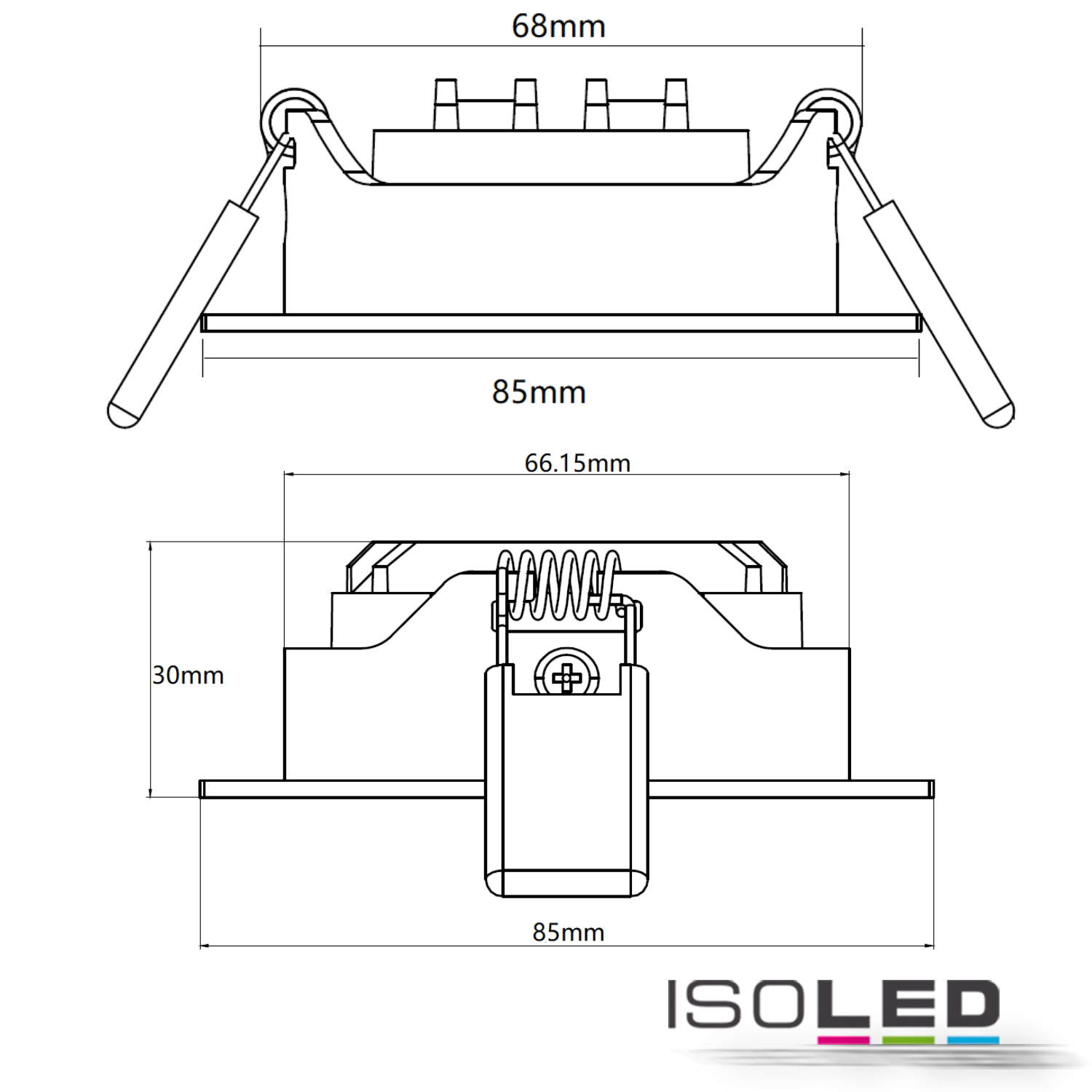 ISOLED LED Einbauleuchte Slim68 MiniAMP weiß Pic_2