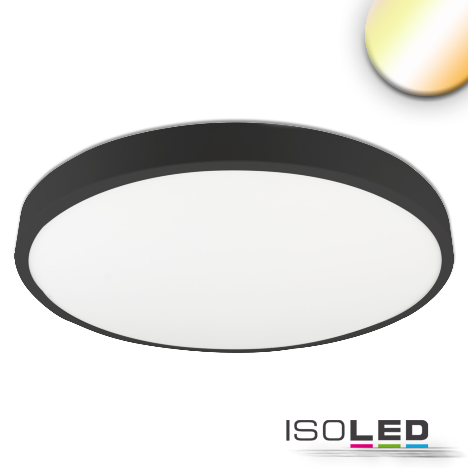 ISOLED LED Deckenleuchte PRO schwarz, 36W Pic_1