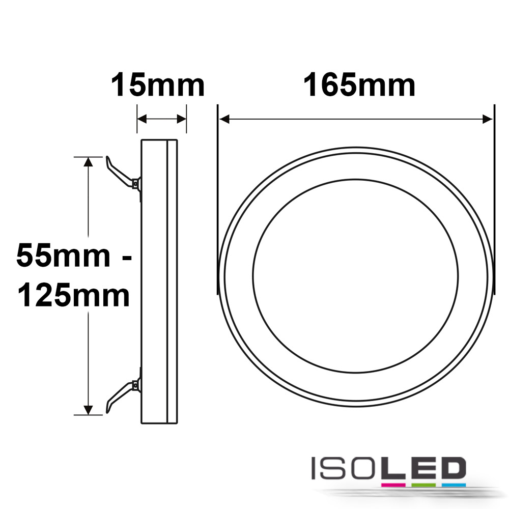 ISOLED LED Aufbau/Einbauleuchte Slim Flex, 12W Pic_2