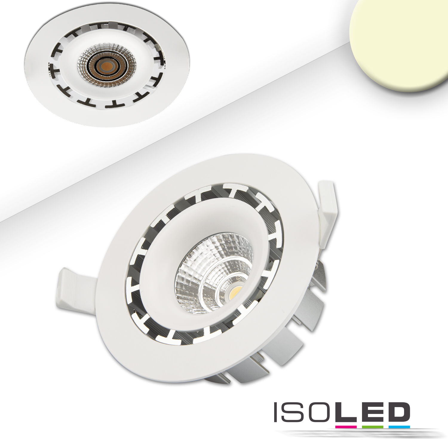 ISOLED LED Einbaustrahler COB, weiß Pic_1